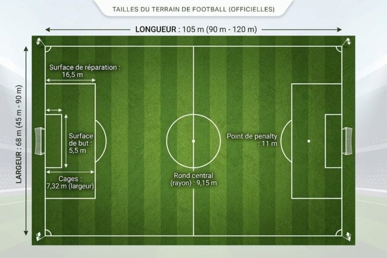 taille de terrain de foot