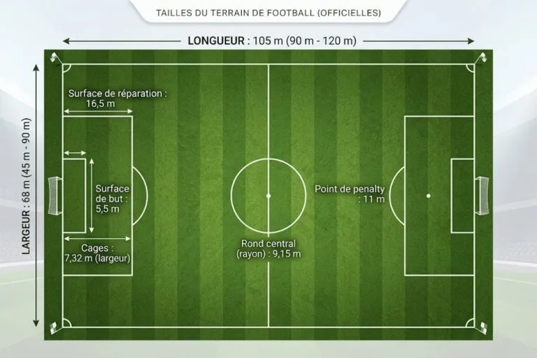 taille de terrain de foot